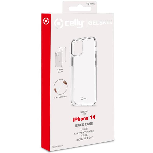 Gelskin TPU-kuori iPhone 14 läpinäkyvä