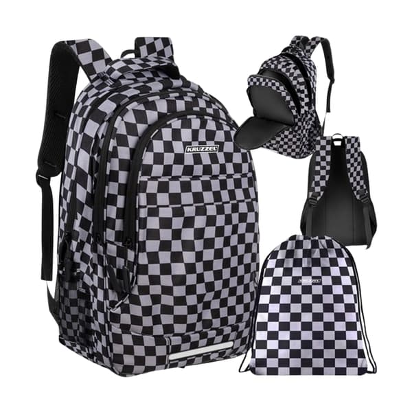 Ryggsäck 30L - schackbräde Kruzzel 24531