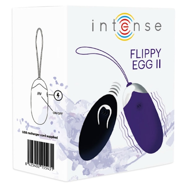 Intense - Flippy Ii Vibrating Egg kaukosäätimellä violetti