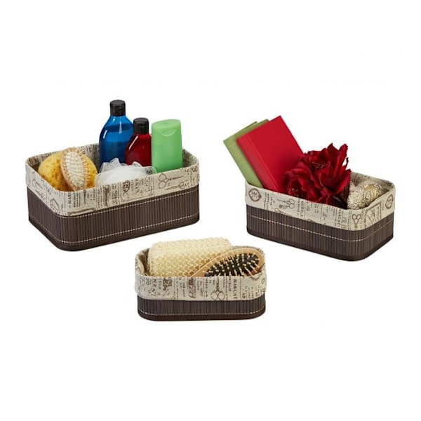 Bambu säilytyskori - 3 kpl sarja