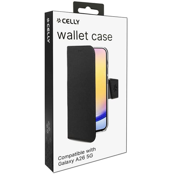 Samsung Galaxy A26 5G Pung-etui, Sort, Øko-Læder