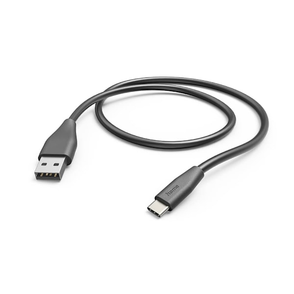 HAMA-latauskaapeli USB-A–USB-C, musta 1,5 m
