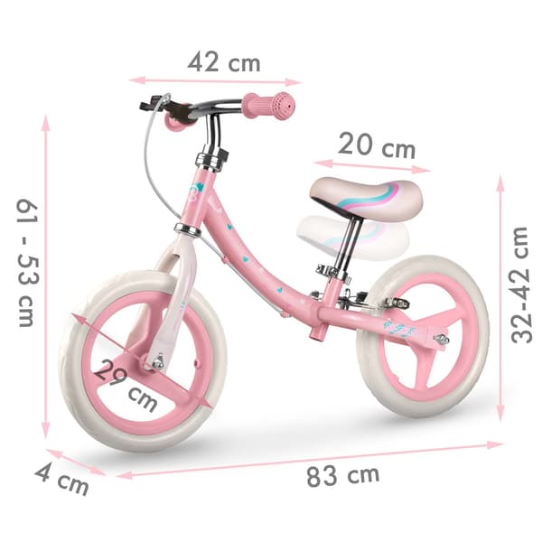 Balancecykel til børn – Letvægts, justerbart sæde