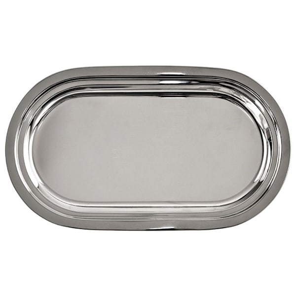 Oval serveringsbricka för smörgåsar, snacks och kakor