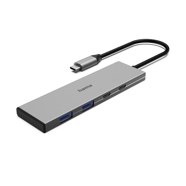 HAMA USB-C-keskitin USB 3.2 Gen2 2xUSB-C + 2xUSB-A 10 Gbit/s PD Alu