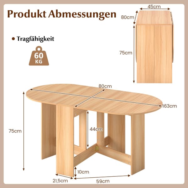 Runt hopfällbart balkongbord – Platsbesparande, mångsidig design