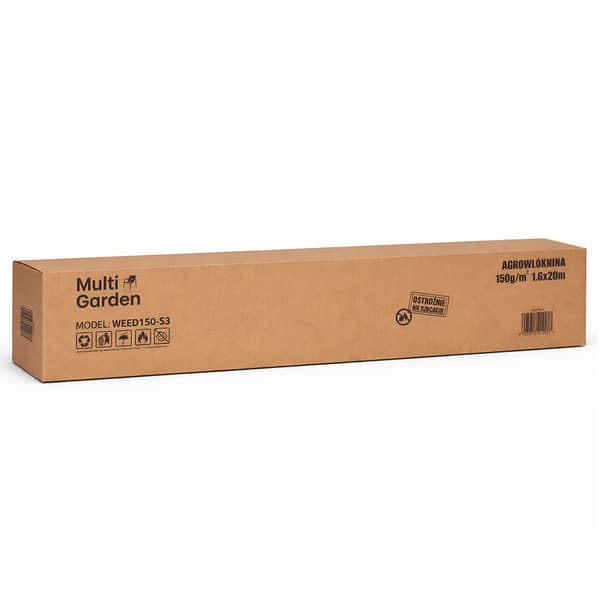 Ukrudtsmåtte, sort UV-resistent, 1,6×20 m, 150 g/m²