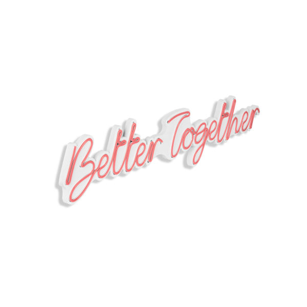 Koristeellinen muovinen led-valaistus Better Together - vaaleanpunainen