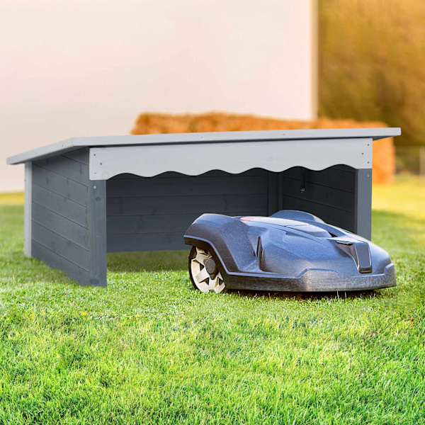 Robotplæneklippergarage i træ