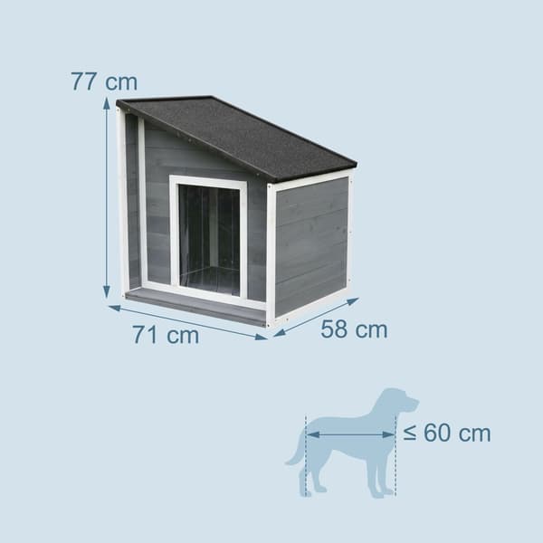 Hundehus med foldbart, vejrbestandigt tag