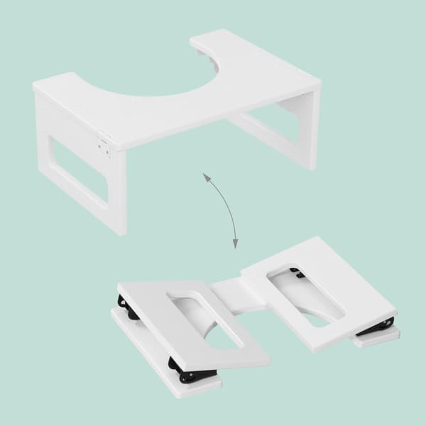 Sammenklappelig bambus toiletskammel – Skridsikkert, kompakt design