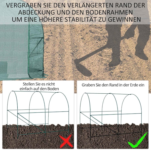 Folie växthus tomat växthus växthus folie tunnel kall ram med fönster grön 245 x 200 x 198 cm