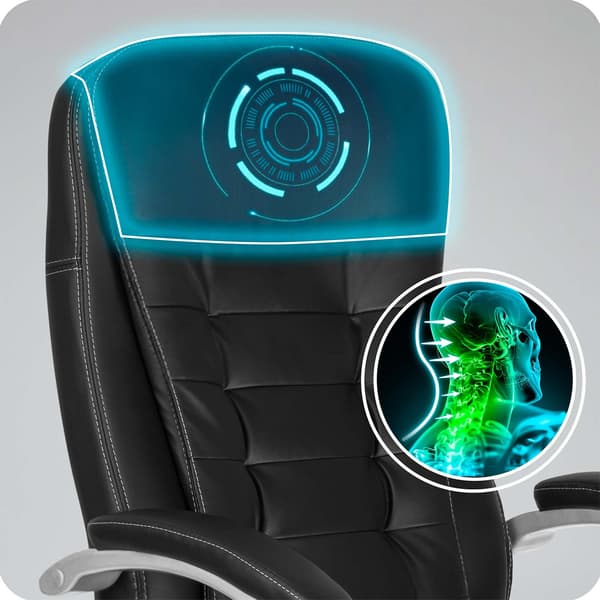 Ergonomisk sort kontorstol med justerbar højde
