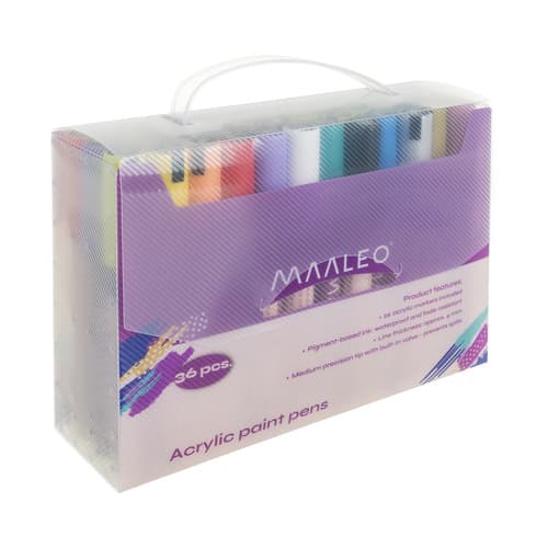 Akrylpennor - set med 36 Maaleo 25813