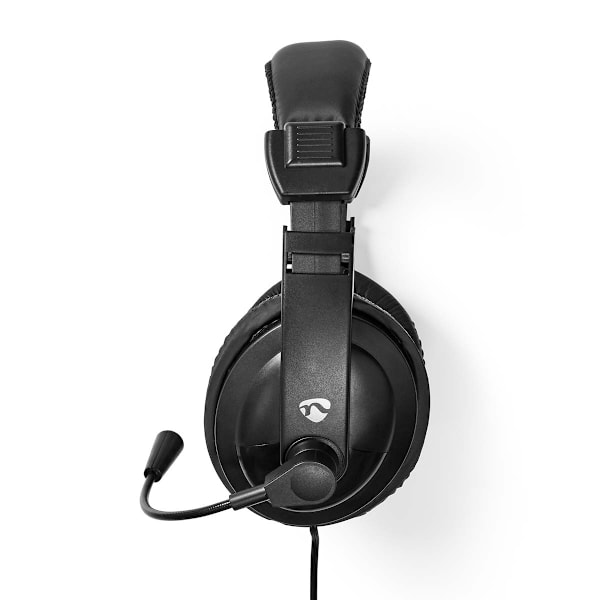 PC-headset | Over-Ear | Stereo | 1x 3.5 mm / 2x 3.5 mm | Fold-Away Mikrofon | Sort