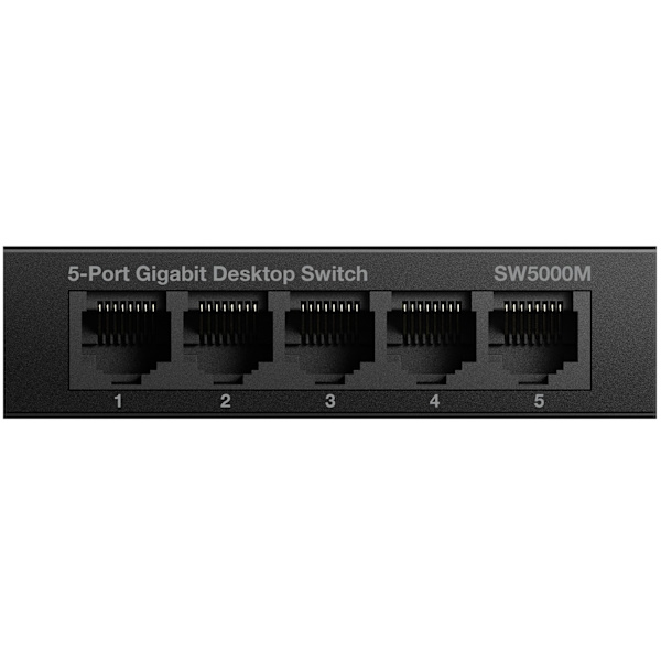 5-port Gigabitswitch Metall Svart
