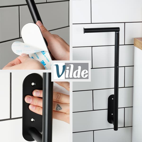 Musta teräs wc-paperiteline, 46,5 cm