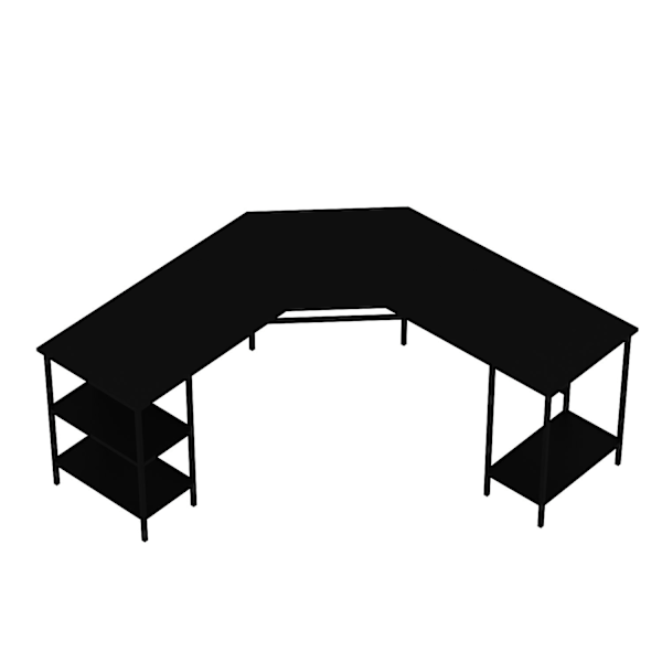 Study Desk Power L - 8537 - musta