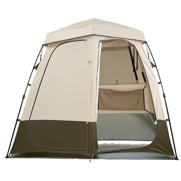 Campingtält för dusch, hopfällbart och avskildt för 2 rum, UPF 50