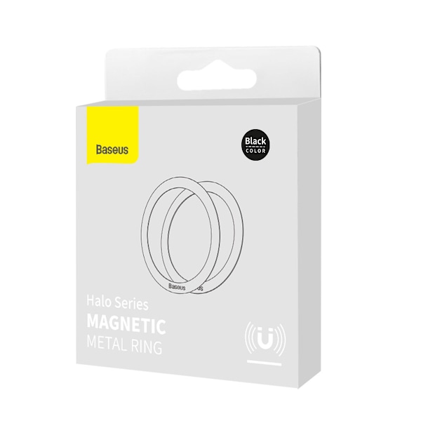 Halo Series magnetisk telefonring SET om 2, svart