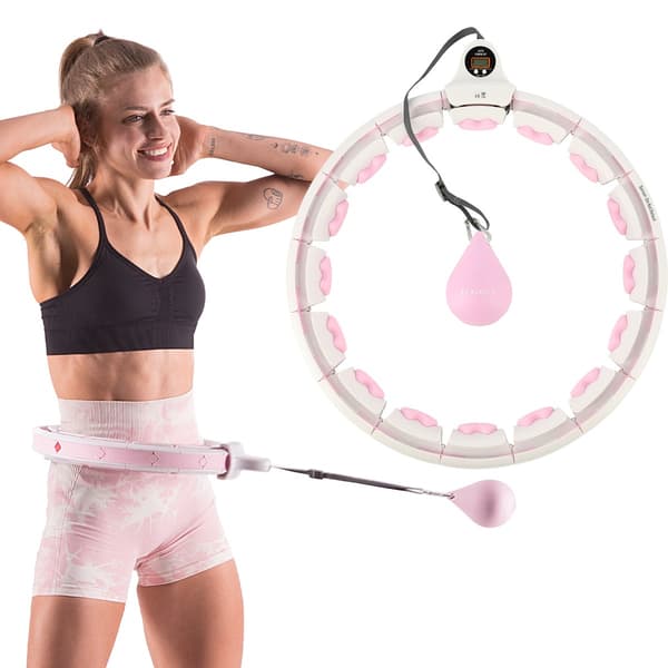 Viktad Rosa Hula Hoop med disk