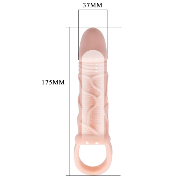 Baile - Penisförlängningsslida med rem för testiklarna 13,5 Cm