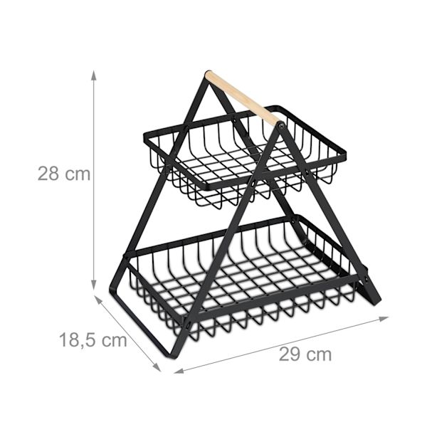 2-osainen hedelmäkori etagere