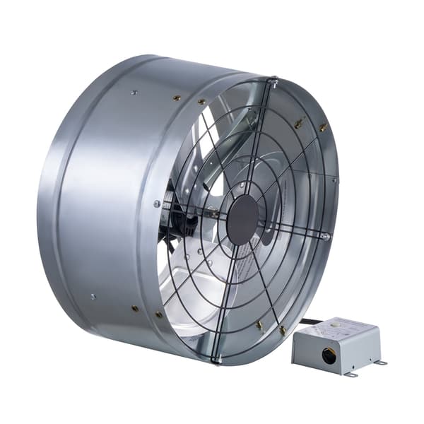 Gavelmonterad vindsfläkt, 15 tum, 1300 CFM, termostat