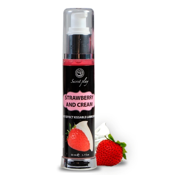 Secretplay - Smörjmedel 2-1 Värmeeffekt Strawberry & Cream 50 Ml