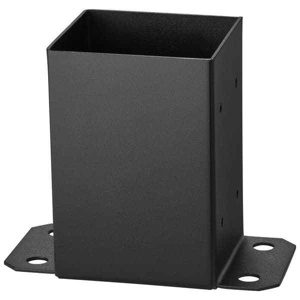 4x4 stolpfästen, 2-pack, mattsvart stål