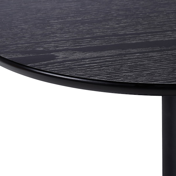 Rundt sidebord i sort