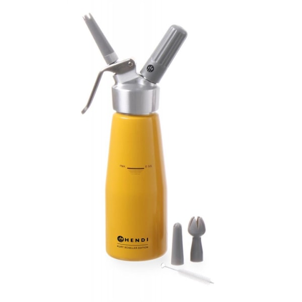 Piskefløde sifon Kurt Scheller gul 0,5 L - Hendi 975855