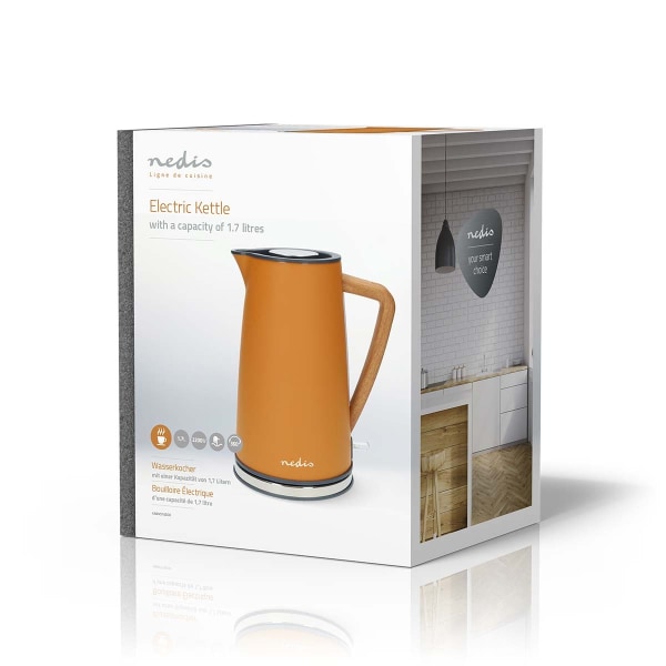 Elkedel | 1.7 l | Soft-Touch | Orange | Drejelig 360 grader | Skjult varmeelement | Strix®-controller | Beskyttelse mod kogetørring