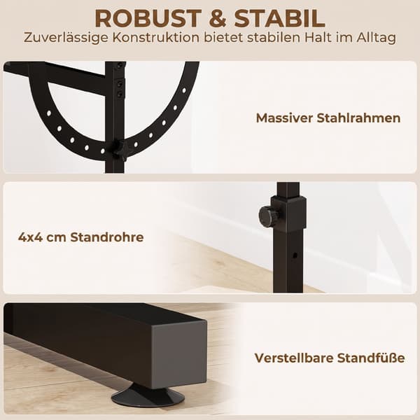 Justerbart ritbord med lutning, svart, 90x60 cm