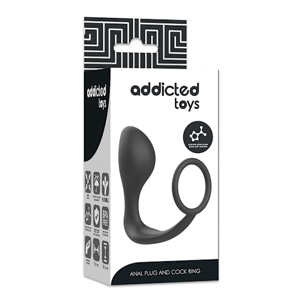 Addicted Toys - Analstik Med Sort Silikonering