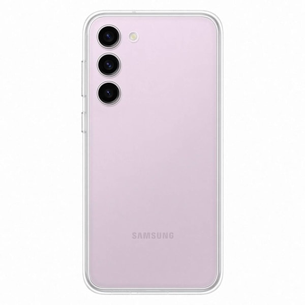 Samsung Galaxy S23+ Frame Cover-fodral med utbytbara baksidor, vit