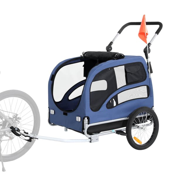 Hundcykelkärra, 2-i-1-barnvagn, 100 lb kapacitet