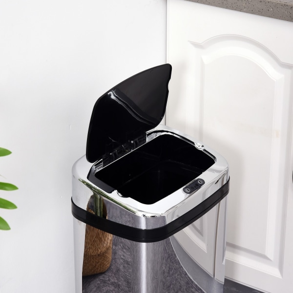 Automatisk Sensor Skraldespand Ir-Sensor, 30L, Firkantet, Valgfri Indvendig Beholder, Rustfrit Stål