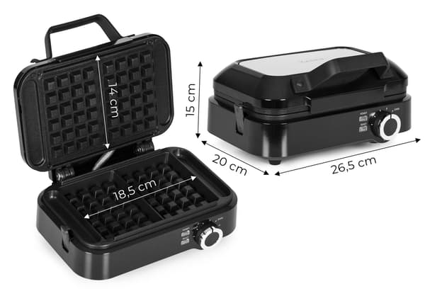 Våffeljärn 1200W, Non-stick, Temperaturkontroll