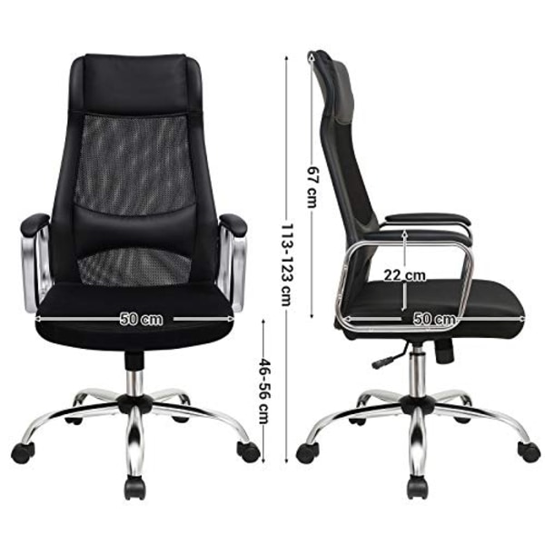 Ergonominen työtuoli ristiselän tuella ja verkkoselkänojalla