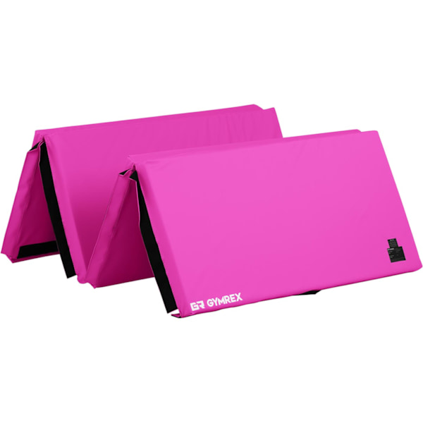 Sammenfoldelig genoptræningsgymnastikmadrasmåtte 200 x 100 x 5 cm pink