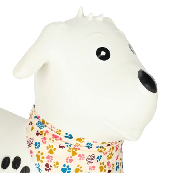 Oppustelig hoppehund med pumpe til børn, 3+ år