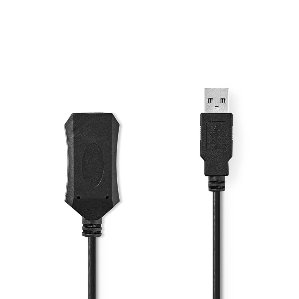 Aktiv USB-kabel | USB 2.0 | USB-A Hane | USB-A Hona | 480 Mbps | 20.0 m | Rund | Nickelplaterad | PVC | Koppar | Label