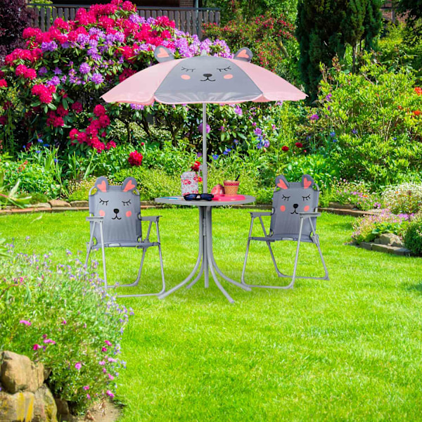 Camping Siddegruppe for børn med parasol