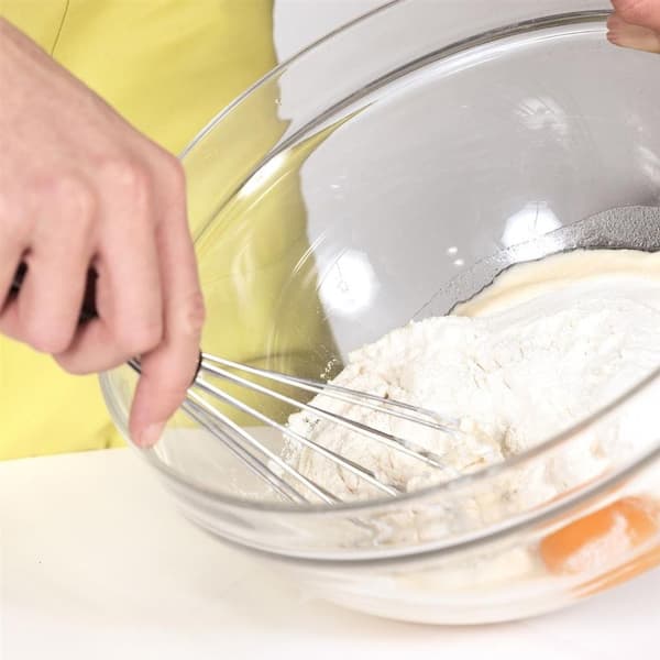 Effektiv handvisp med extra kula i rostfritt stål