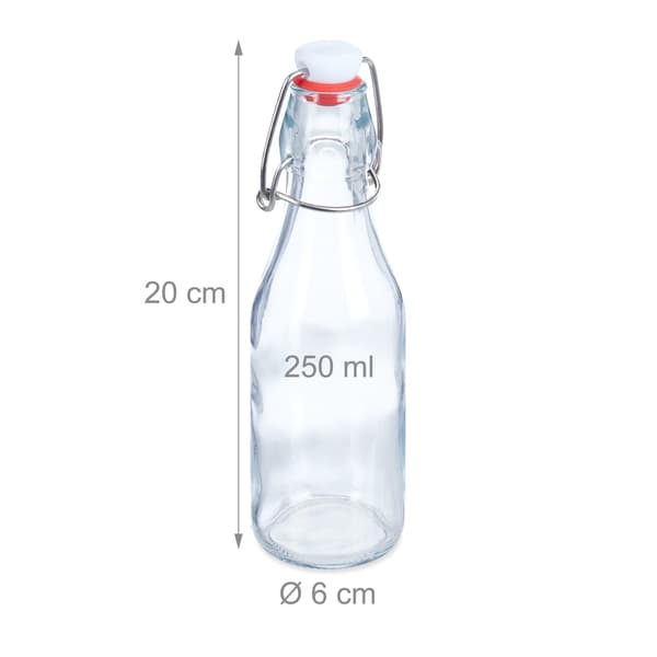 Lasipullot puristuskorkilla 24 kpl