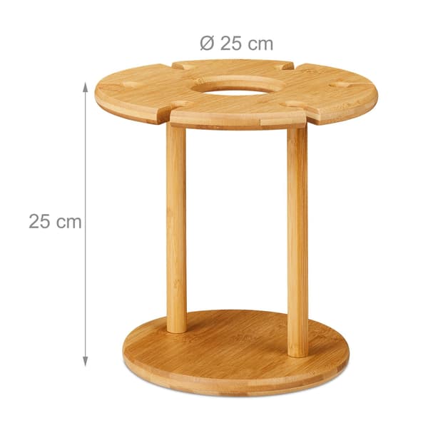 Bambu viinilasiteline 6 lasille