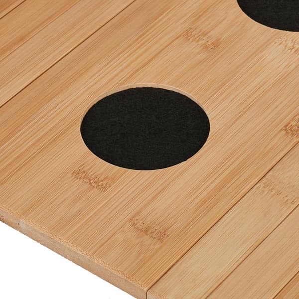 Bambu soffbricka med underlägg och sidofickor