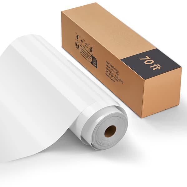 Värmeöverföringsvinylrulle, blank vit, 30 cm x 21 m