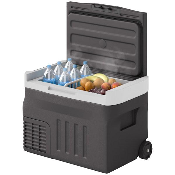 30 liters kompressor kylbox elektrisk kylbox med LED ECO mode anslutning kylhållningsfunktion frysbox termobox minikylskåp 12/230 volt för biluttag la